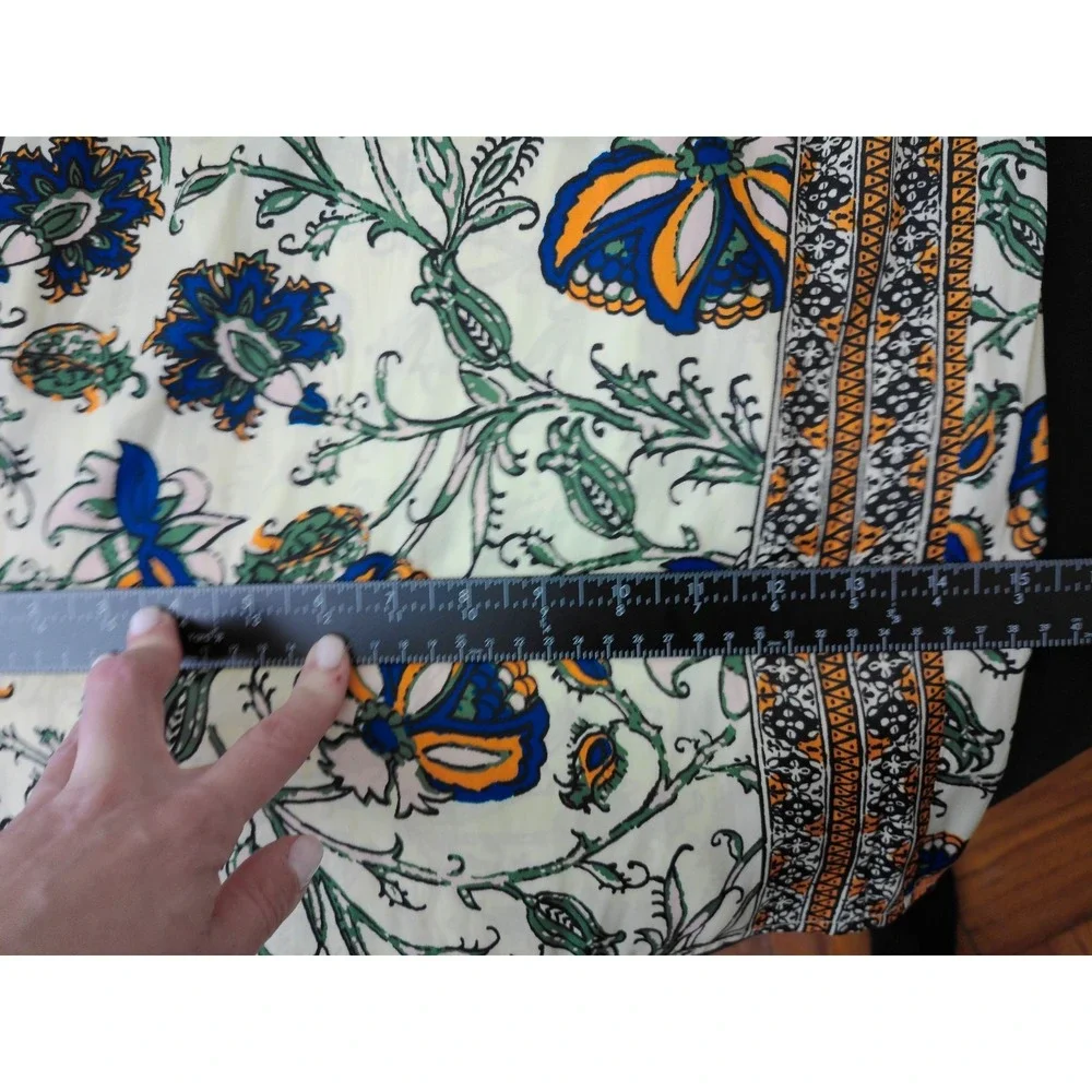 Philosophy Womens Wide Leg Pants Size L Multicolor Floral Boho Smocked Waist NWT